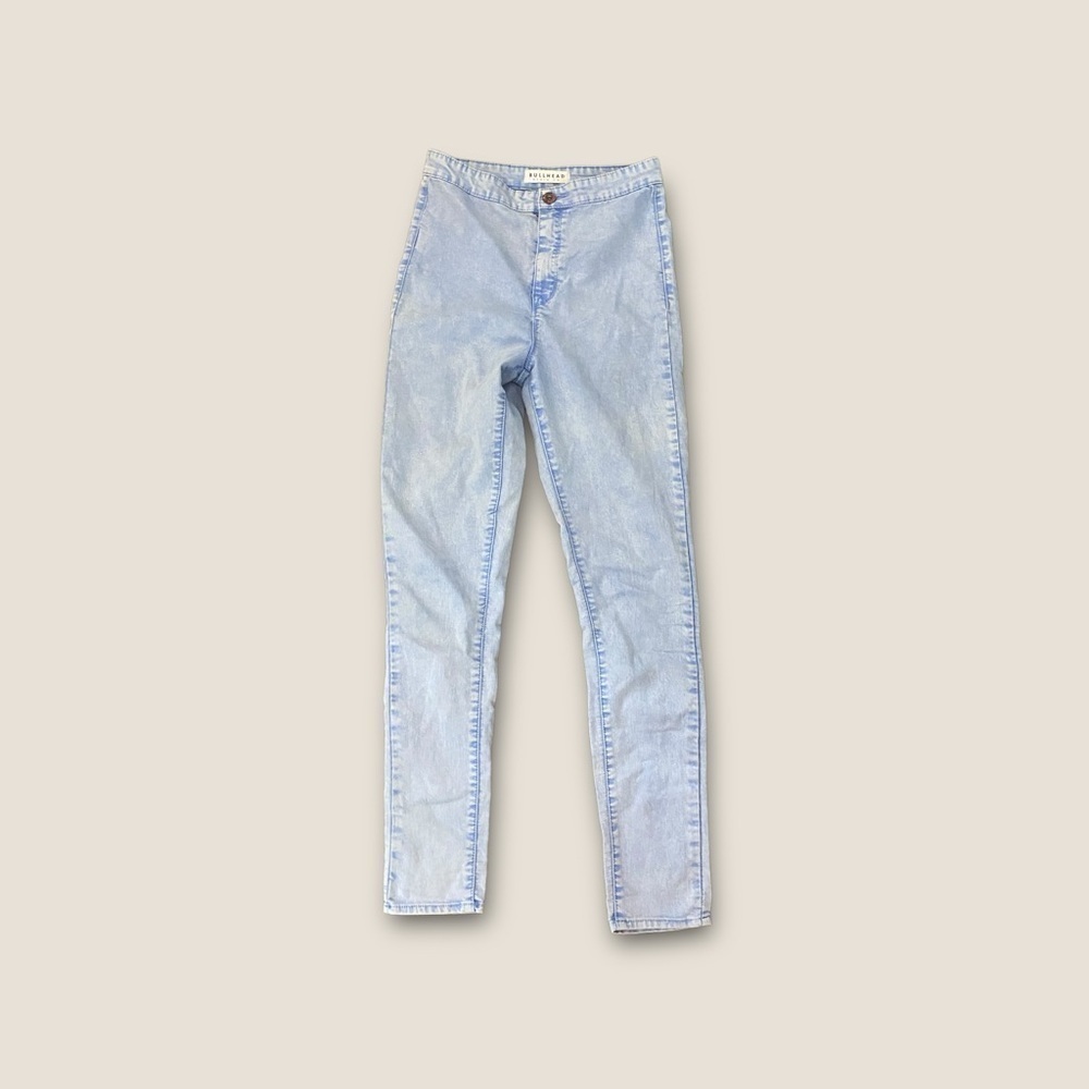 Bullhead Uber High Rise Skinniest Jegging Light Wash Indigo 7